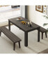 63 Inch Rectangular Modern Dining Kitchen Table for 6 People