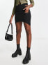Фото #3 товара Urban Revivo co-ord thong detail mini skirt in black