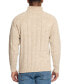 Фото #2 товара Men's Cable Knit Quarter Button Long Sleeve Sweater