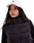 Фото #1 товара Stradivarius knitted sleeve padded jacket in black