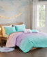 Фото #1 товара Glimmer Ombre 3-Piece Twin/Twin XL Reversible Duvet Cover Set