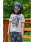 Фото #6 товара Toddler Boys Son-uva Digger Zombie Grave Digger Cosplay T-Shirt and Mesh Shorts Outfit Set to