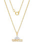 Фото #4 товара Disney children's Princess Tiara 15" Pendant Necklace in 14k Gold