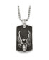 Фото #1 товара Antiqued Black IP-plated Grenade Wings Dog Tag Ball Chain