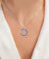 ფოტო #2 პროდუქტის Black Spinel Crescent Moon Pendant Necklace (1/3 ct. t.w.) in Sterling Silver, 16" + 2" extender (Also in Lab-Grown Blue Spinel)