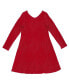 Фото #1 товара Big Girls' Long Sleeve Metallic Knit Lurex Dress