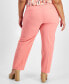 Фото #2 товара Plus Size Textured Crepe Pants, Created for Macy's