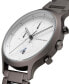 ფოტო #2 პროდუქტის Men's Gunmetal Chronograph Gunmetal Stainless Steel Link Watch 42mm