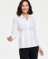 Фото #4 товара Women's Long-Sleeve Grommet-Detail Blouse, Created for Macy's