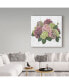 Jean Plout 'Hydrangea Vignette Pink' Canvas Art - 14" x 14"
