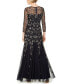 Embellished Godet Gown