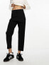 ASOS DESIGN Petite seamed waist tailored trouser in black