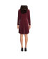 Women's Long Sleeve Velvet Turtleneck Dress