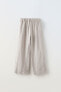 Darted linen trousers