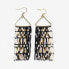 Patricia Mixed Luxe Bead Gradient Fringe Earrings Black/White