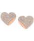ფოტო #3 პროდუქტის EFFY® Diamond Pavé Heart Stud Earrings (5/8 ct. t.w.) in 14k Rose Gold