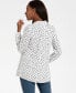 Women's Polka Dot Button-Down Maternity Blouse