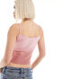 Фото #4 товара COLLUSION pointelle gradient washed summer cami in pink