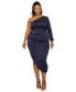 Фото #1 товара Plus Size Gaia Asymmetrical Bodycon Dress