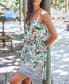 ფოტო #4 პროდუქტის Women's Tropical Cinched Waist Mini Tube Beach Dress