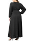Фото #2 товара Women's Plus Size Kelsey Long Sleeve Maxi Dress