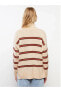 Фото #13 товара Трикотажный свитер LC WAIKIKI Basic с длинными полосатыми рукавами и высоким воротом.
