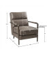 Фото #7 товара Gavin 28.5" Faux Leather Channel Accent Armchair