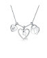 Фото #2 товара Bling Jewelry love Lock And Key Heart 3 Charm Pendant Necklace For Women Teens .925 Sterling Silver