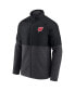 Фото #3 товара Men's Black, Heathered Charcoal Wisconsin Badgers Durable Raglan Full-Zip Jacket