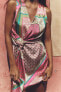 Фото #2 товара Платье из ткани с принтом в стиле пэчворк ZARA