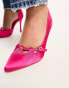 Фото #8 товара Public Desire Vanity cut out court heel in hot pink satin