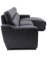 Фото #25 товара Gabrine 3-Pc. Leather Sectional with 2 Power Headrests & Chaise, Created for Macy's