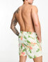 Jack & Jones Intelligence swim shorts in peach print