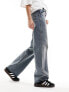 Фото #4 товара COLLUSION x005 low rise straight leg jeans in mid wash