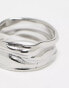 Фото #2 товара Lost Souls stainless steel 10mm molten band ring in silver