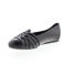 Softwalk St Lucia S2006-001 Womens Black Wide Leather Ballet Flats Shoes 8