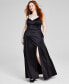 ფოტო #1 პროდუქტის Trendy Plus Size Strappy Rhinestone Lace-Up-Back Gown
