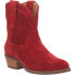 Dingo Tumbleweed Roper Round Toe Cowboy Booties Womens Red Casual Boots DI561-60