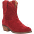 Dingo Tumbleweed Roper Round Toe Booties Womens Red Casual Boots DI561-600