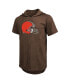Men's Fanatics Nick Chubb Brown Cleveland Browns Player Name and Number Tri-Blend Hoodie T-shirt
