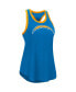 Women's Navy Los Angeles Chargers Tater Tank Top