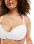 Ivory Rose Curve plain t-shirt bra in white