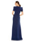 Women's Ieena Plunge Neck Puff Sleeve Cut Out Gown