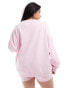 Kaiia Paris Plus motif sweatshirt co-ord in light pink