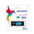 Фото #5 товара USB флеш-накопитель ADATA UV320 64 ГБ USB Type-A 3.2 Gen 1 (3.1 Gen 1) Slide 7.9 г Черный Синий