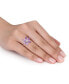 ფოტო #2 პროდუქტის Amethyst and Diamond Floral Ring