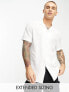 ASOS DESIGN regular fit viscose shirt with revere collar in white