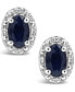 ფოტო #3 პროდუქტის Sapphire (1-1/5 ct. t.w.) and Diamond Accent Stud Earrings in Sterling Silver