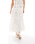 Фото #4 товара Labelrail x Olivia Grace Herring ditsy floral tiered maxi skirt in white