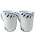 Фото #1 товара Blue Fluted Mega Mugs, Set of 2